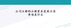 公司注冊(cè)的注冊(cè)資本需要注意事項(xiàng)是什么